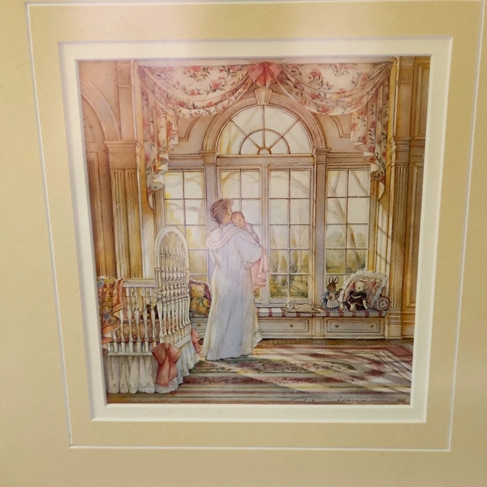  Trisha Romance Framed Art Print. Bright Eyes. Out of print. RARE 1988